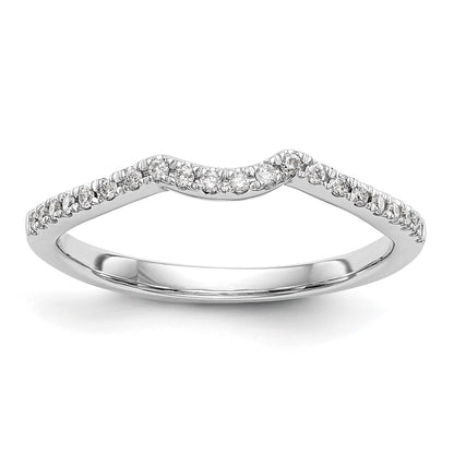 0.15ct. CZ Solid Real 14k White Gold Wedding Wedding Band Ring