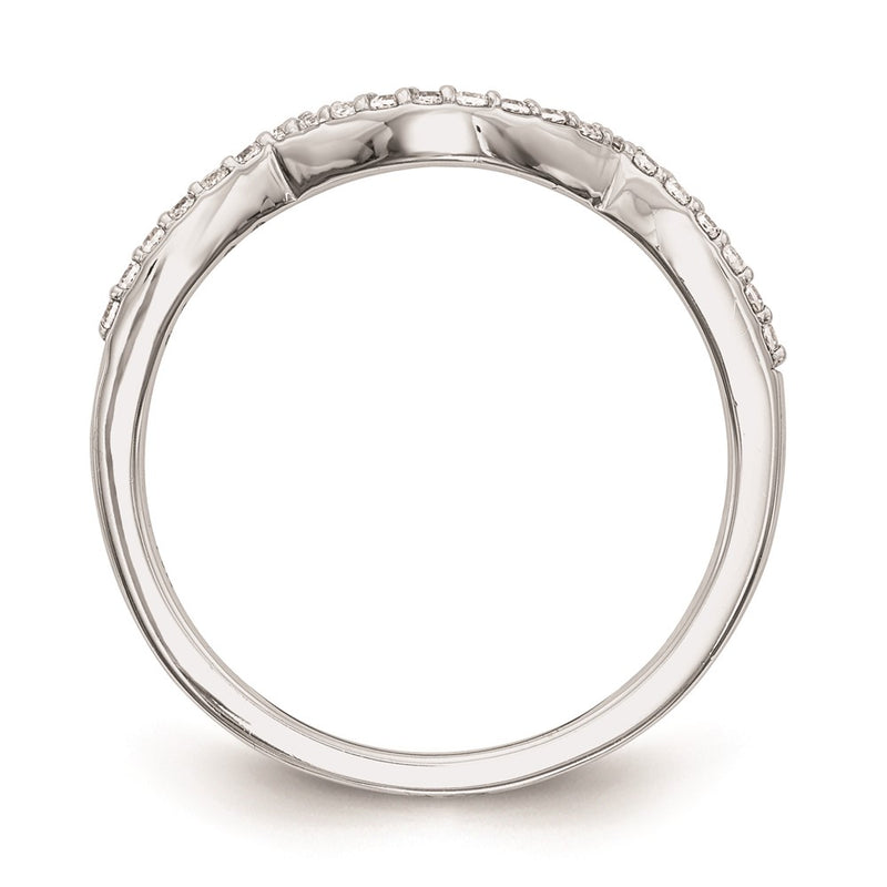 14k White Gold Real Diamond Wedding Band