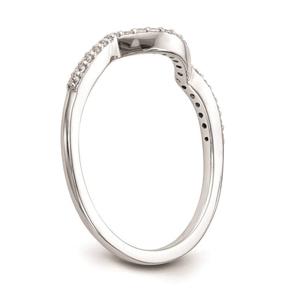0.13ct. CZ Solid Real 14k White Gold Wedding Wedding Band Ring