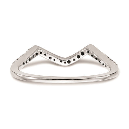 0.17ct. CZ Solid Real 14k White Gold Round Wedding Wedding Band Ring
