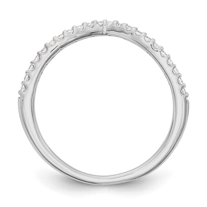 0.18ct. CZ Solid Real 14k White Gold Wedding Wedding Band Ring