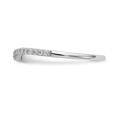 0.18ct. CZ Solid Real 14k White Gold Wedding Wedding Band Ring