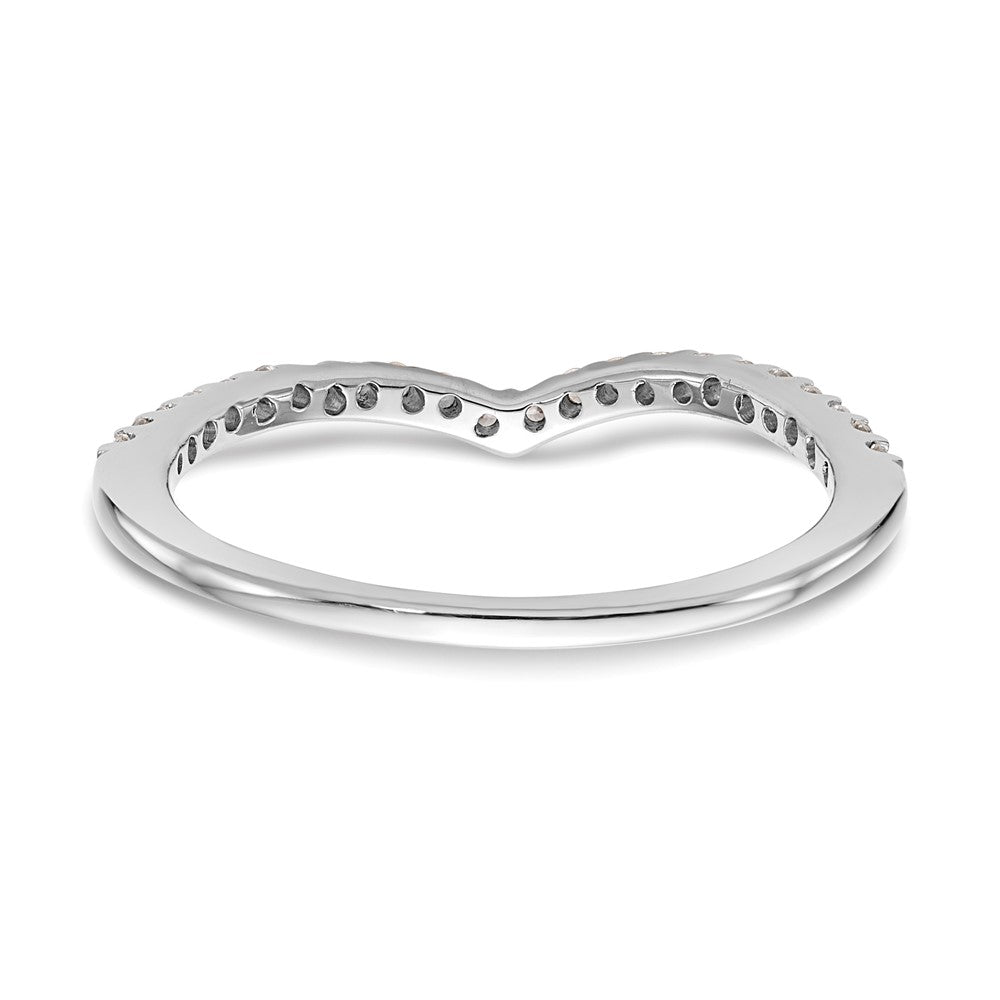 0.18ct. CZ Solid Real 14k White Gold Wedding Wedding Band Ring