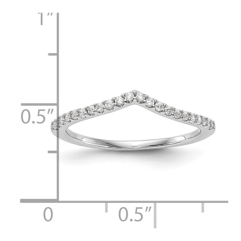 0.18ct. CZ Solid Real 14k White Gold Wedding Wedding Band Ring