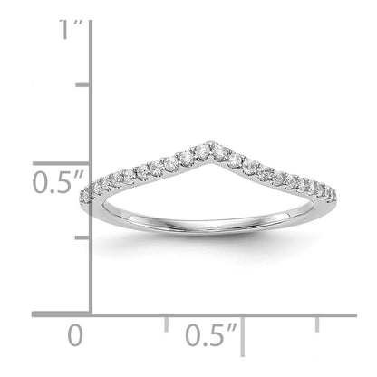 0.18ct. CZ Solid Real 14k White Gold Wedding Wedding Band Ring