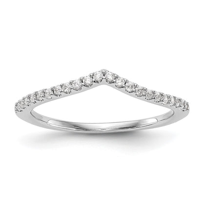 14k White Gold Real Diamond Wedding Band