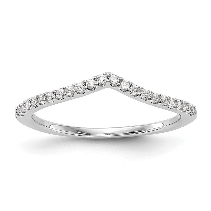 14k White Gold Real Diamond Wedding Band
