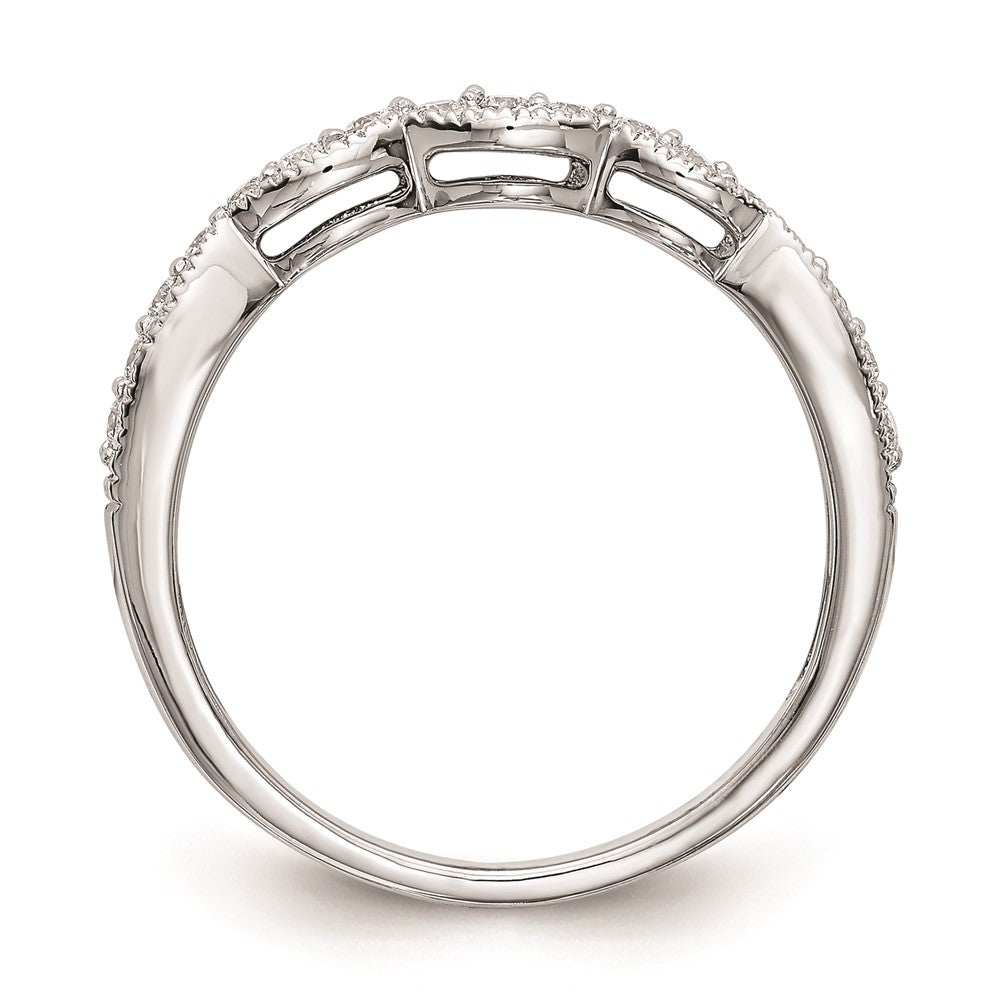 14k White Gold Real Diamond Wedding Band