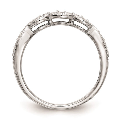 14k White Gold Real Diamond Wedding Band