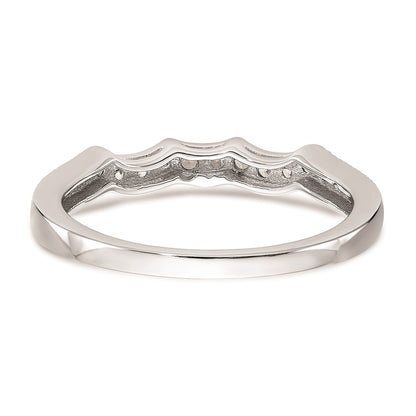 14k White Gold Real Diamond Wedding Band