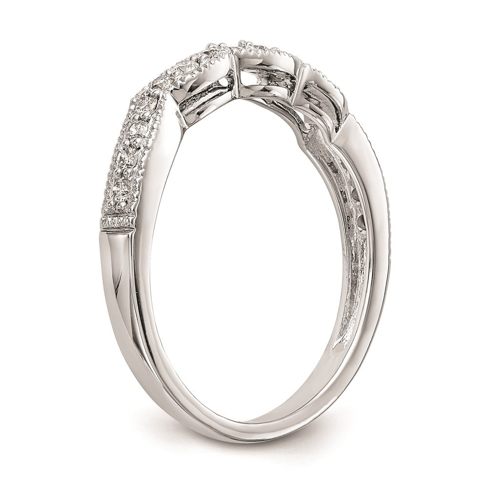 14k White Gold Real Diamond Wedding Band