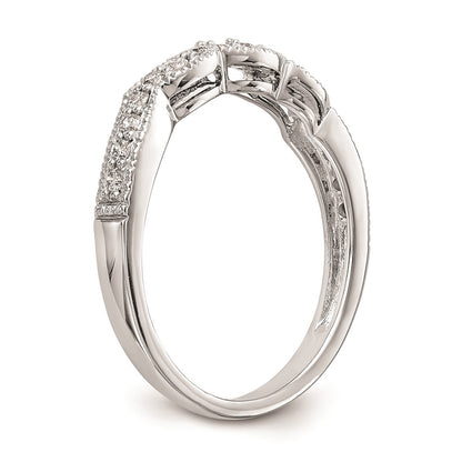 14k White Gold Real Diamond Wedding Band
