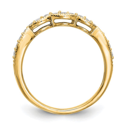 14k Yellow Gold Real Diamond Wedding Band