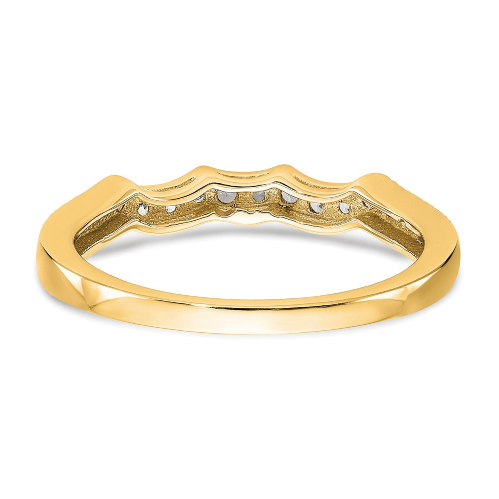 14k Yellow Gold Real Diamond Wedding Band