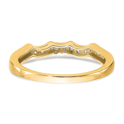 14k Yellow Gold Real Diamond Wedding Band