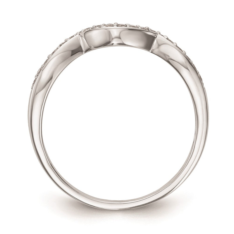 14k White Gold Real Diamond Wedding Band