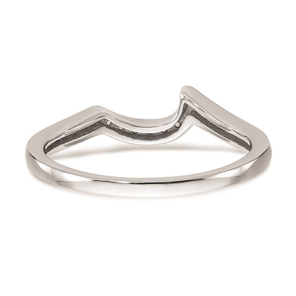 0.14ct. CZ Solid Real 14k White Gold Wedding Wedding Band Ring