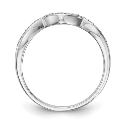 0.14ct. CZ Solid Real 14k White Gold Wedding Wedding Band Ring