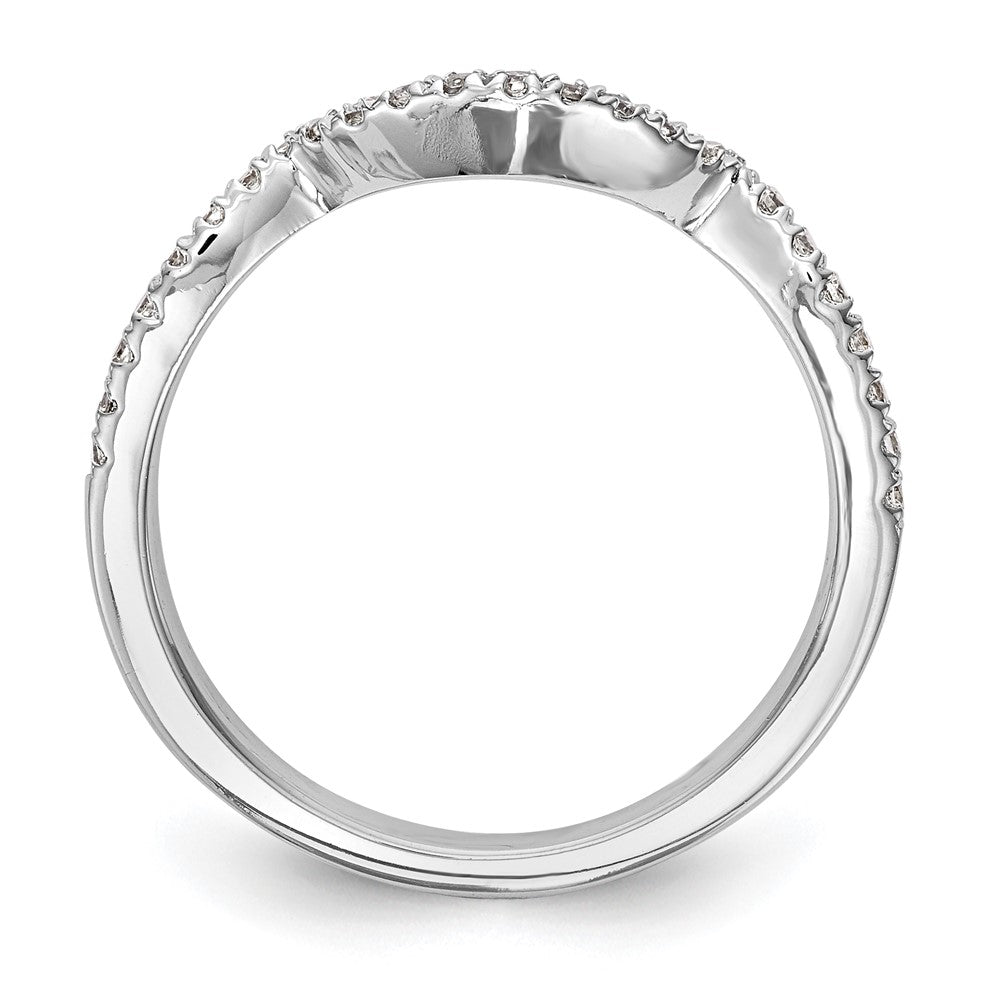 14k White Gold Real Diamond Wedding Band