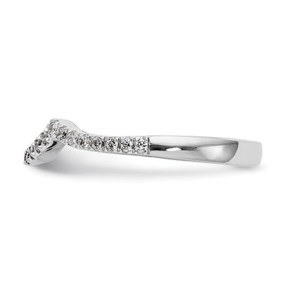 14k White Gold Real Diamond Wedding Band