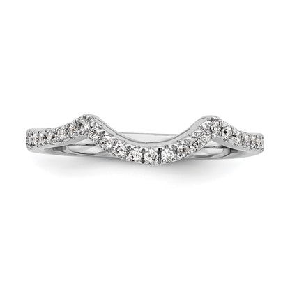 14k White Gold Real Diamond Wedding Band