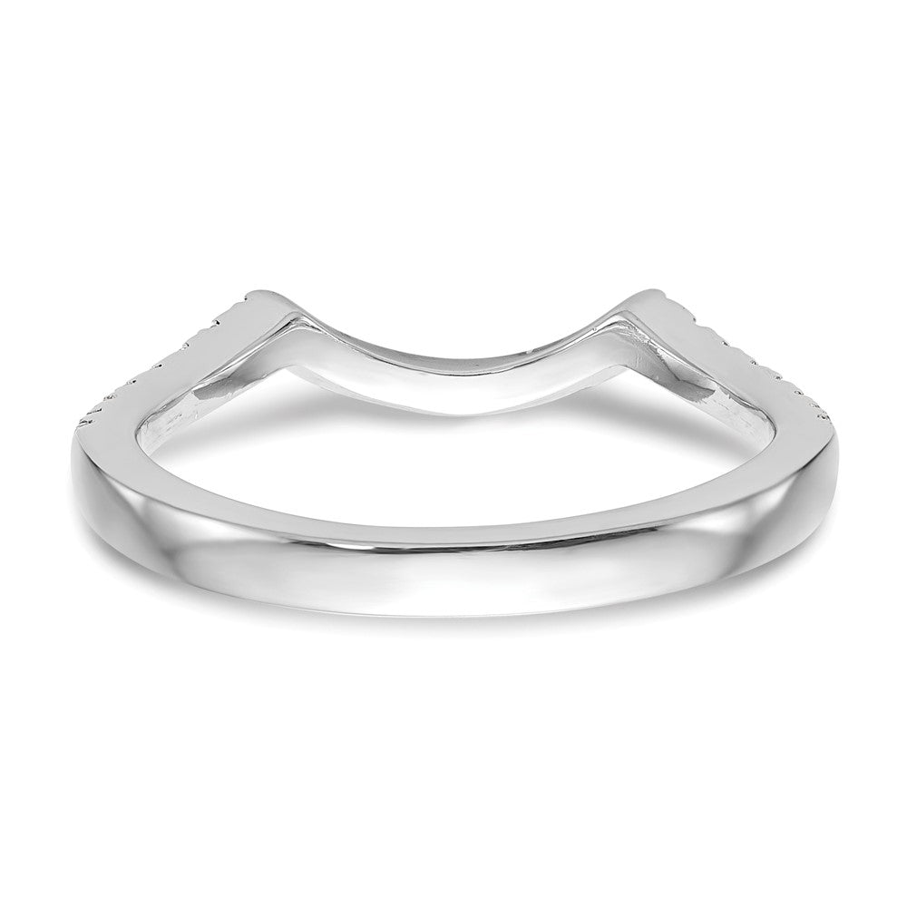14k White Gold Real Diamond Wedding Band