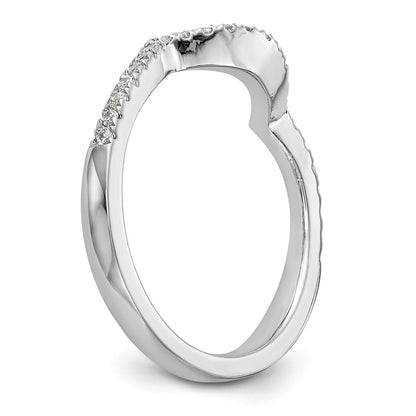 14k White Gold Real Diamond Wedding Band