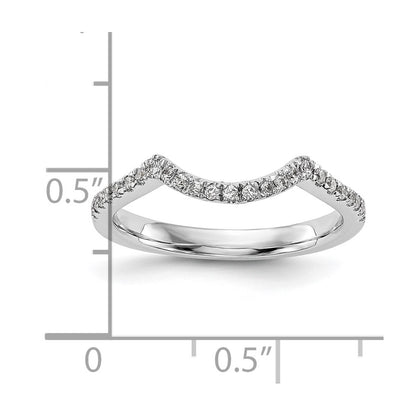 0.10ct. CZ Solid Real 14k White Gold Wedding Wedding Band Ring