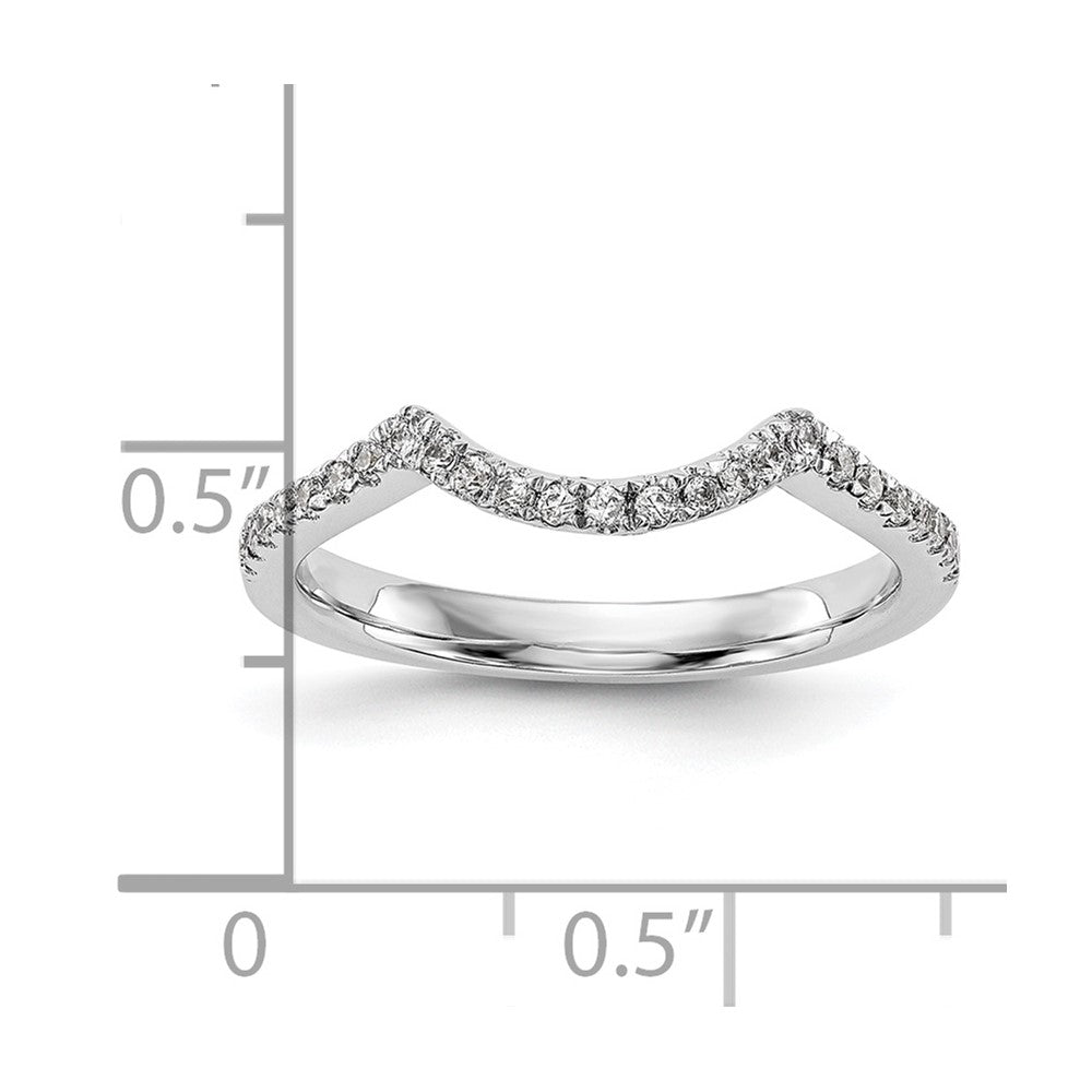 14k White Gold Real Diamond Wedding Band