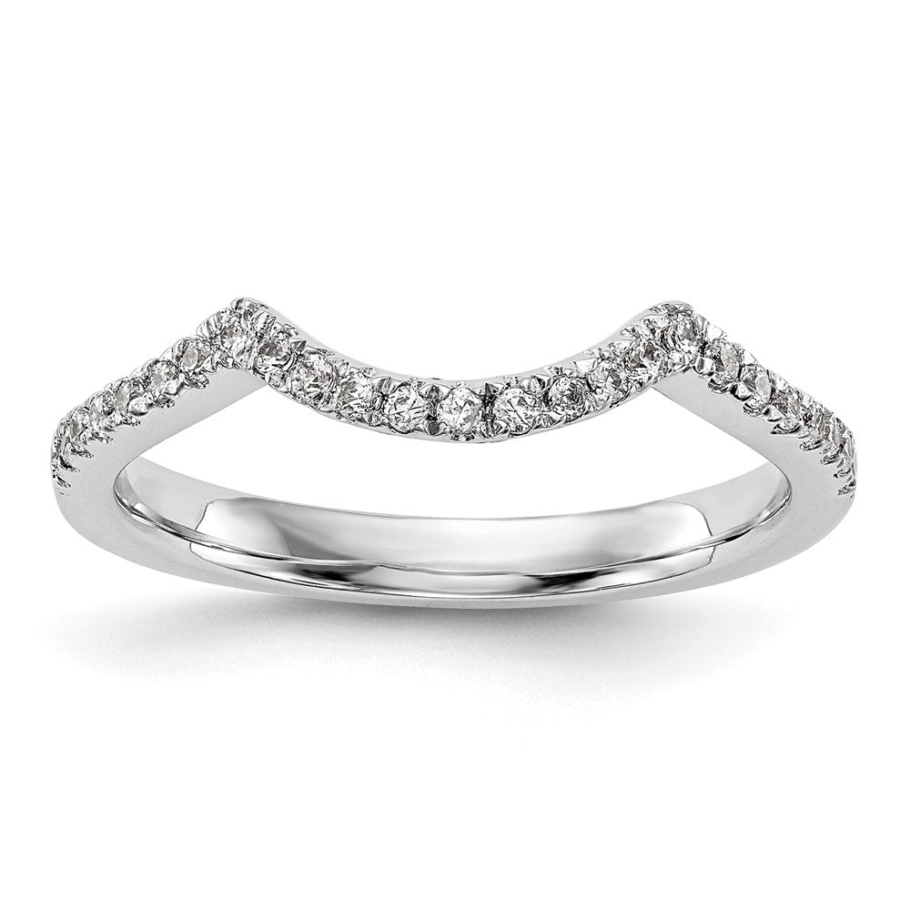 14k White Gold Real Diamond Wedding Band
