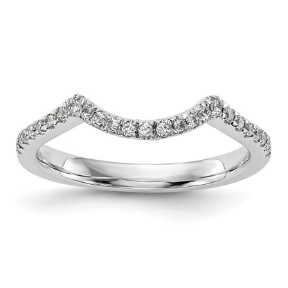 14k White Gold Real Diamond Wedding Band