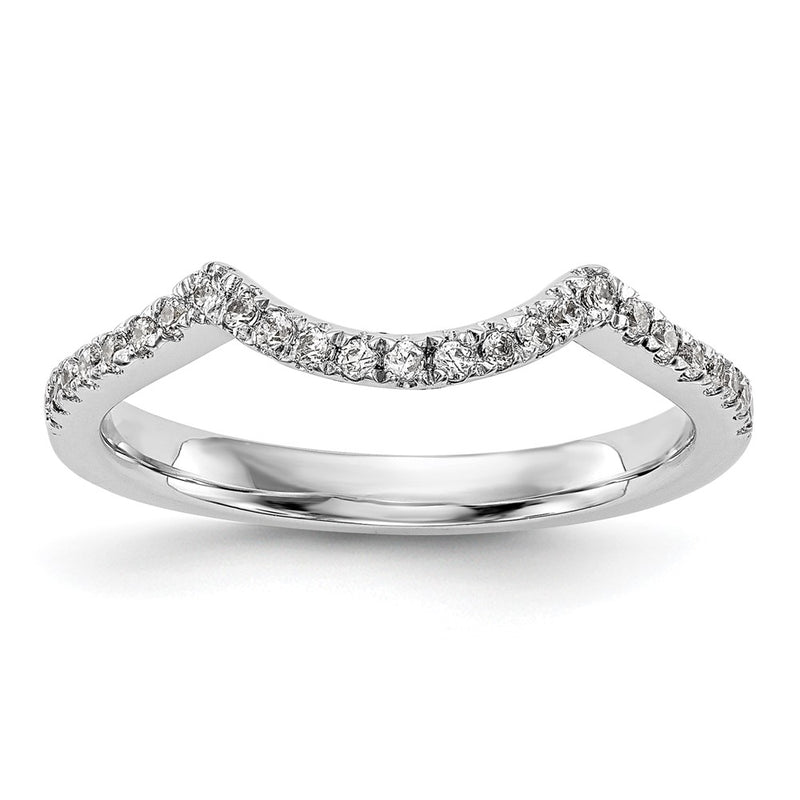 14k White Gold Real Diamond Wedding Band