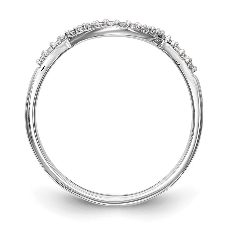 14k White Gold Real Diamond Wedding Band