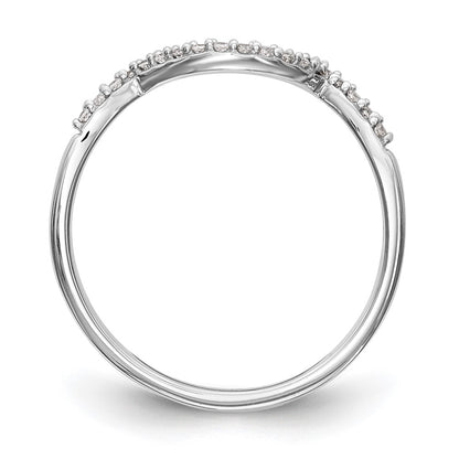 0.10ct. CZ Solid Real 14k White Gold Wedding Wedding Band Ring