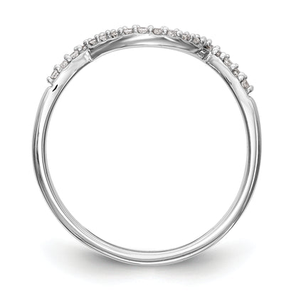0.10ct. CZ Solid Real 14k White Gold Wedding Wedding Band Ring