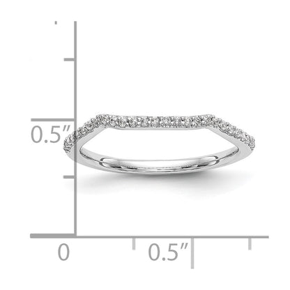 0.14ct. CZ Solid Real 14k White Gold Wedding Wedding Band Ring