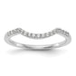 0.15ct. CZ Solid Real 14K White Gold Contoured Wedding Wedding Band Ring