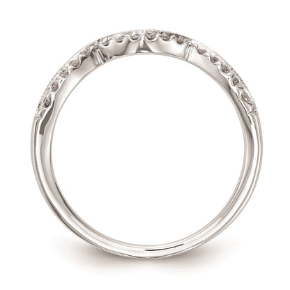 0.15ct. CZ Solid Real 14k White Gold Wedding Wedding Band Ring