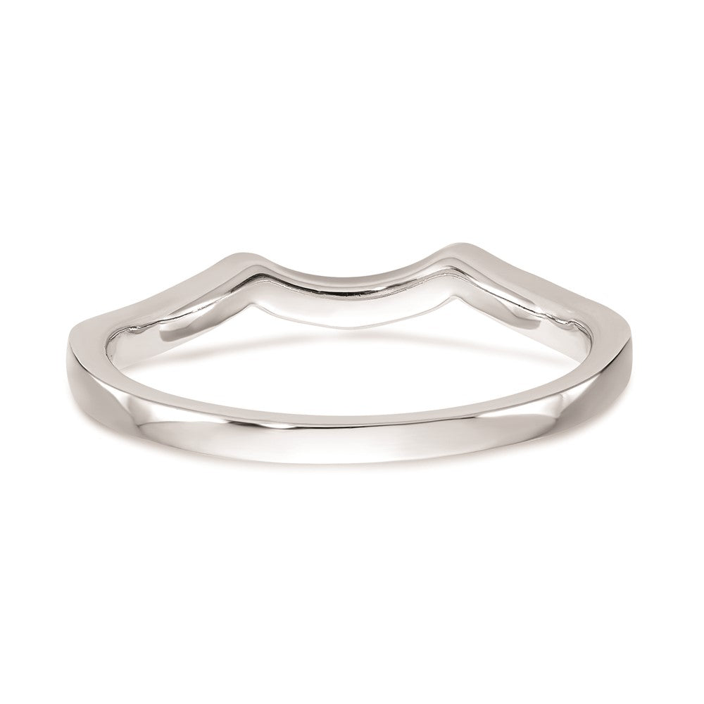 0.15ct. CZ Solid Real 14k White Gold Wedding Wedding Band Ring
