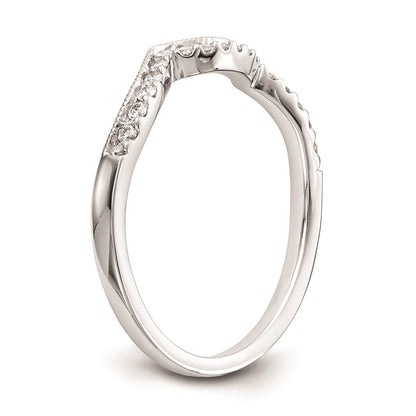 0.15ct. CZ Solid Real 14k White Gold Wedding Wedding Band Ring