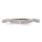 0.17ct. CZ Solid Real 14K White Gold Contoured Wedding Wedding Band Ring