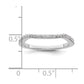 0.17ct. CZ Solid Real 14K White Gold Contoured Wedding Wedding Band Ring