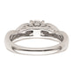 0.07ct. CZ Solid Real 14k White Gold Peg Set Infinity Engagement Ring
