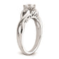 0.07ct. CZ Solid Real 14k White Gold Peg Set Infinity Engagement Ring