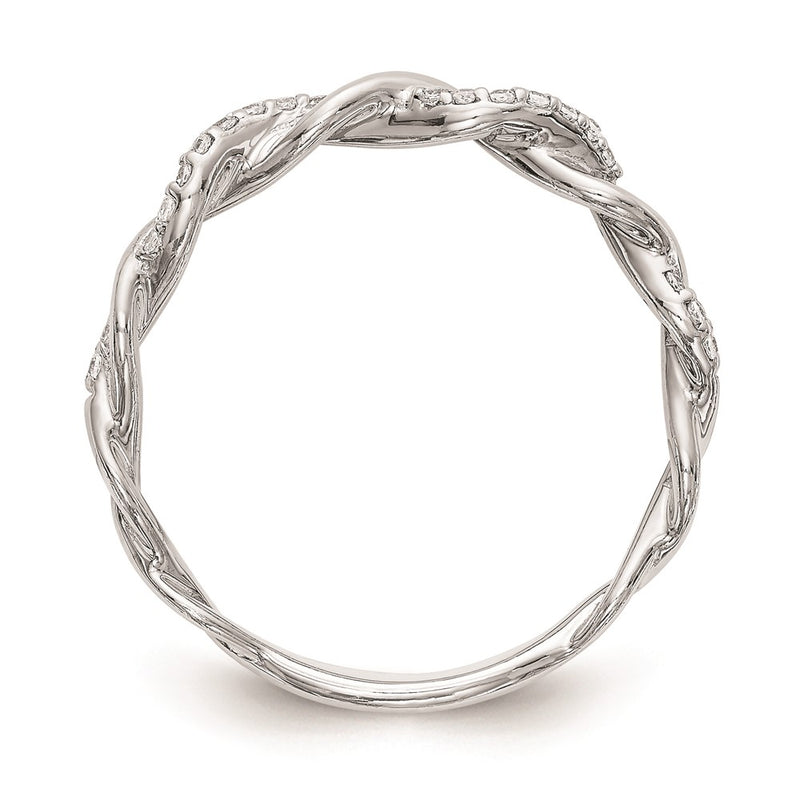 14K White Gold Real Diamond Wedding Band