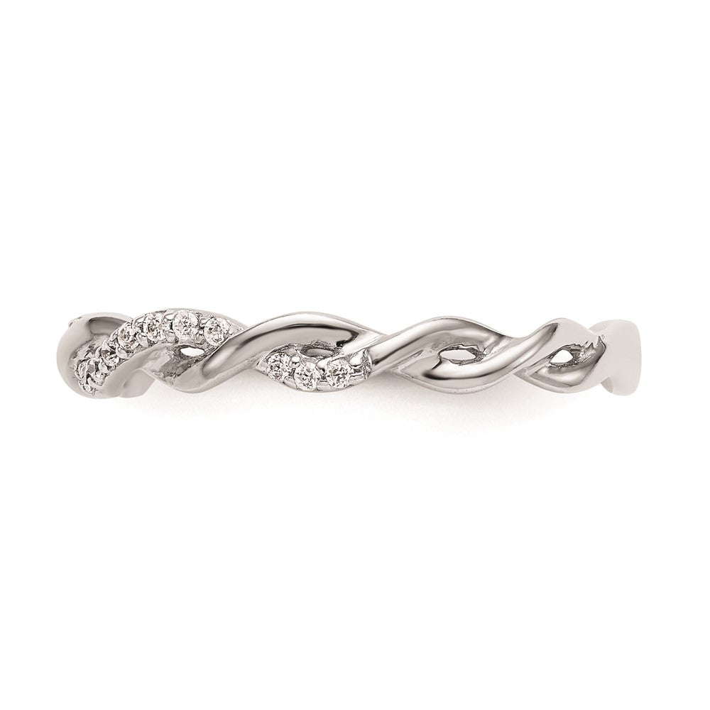 14K White Gold Real Diamond Wedding Band