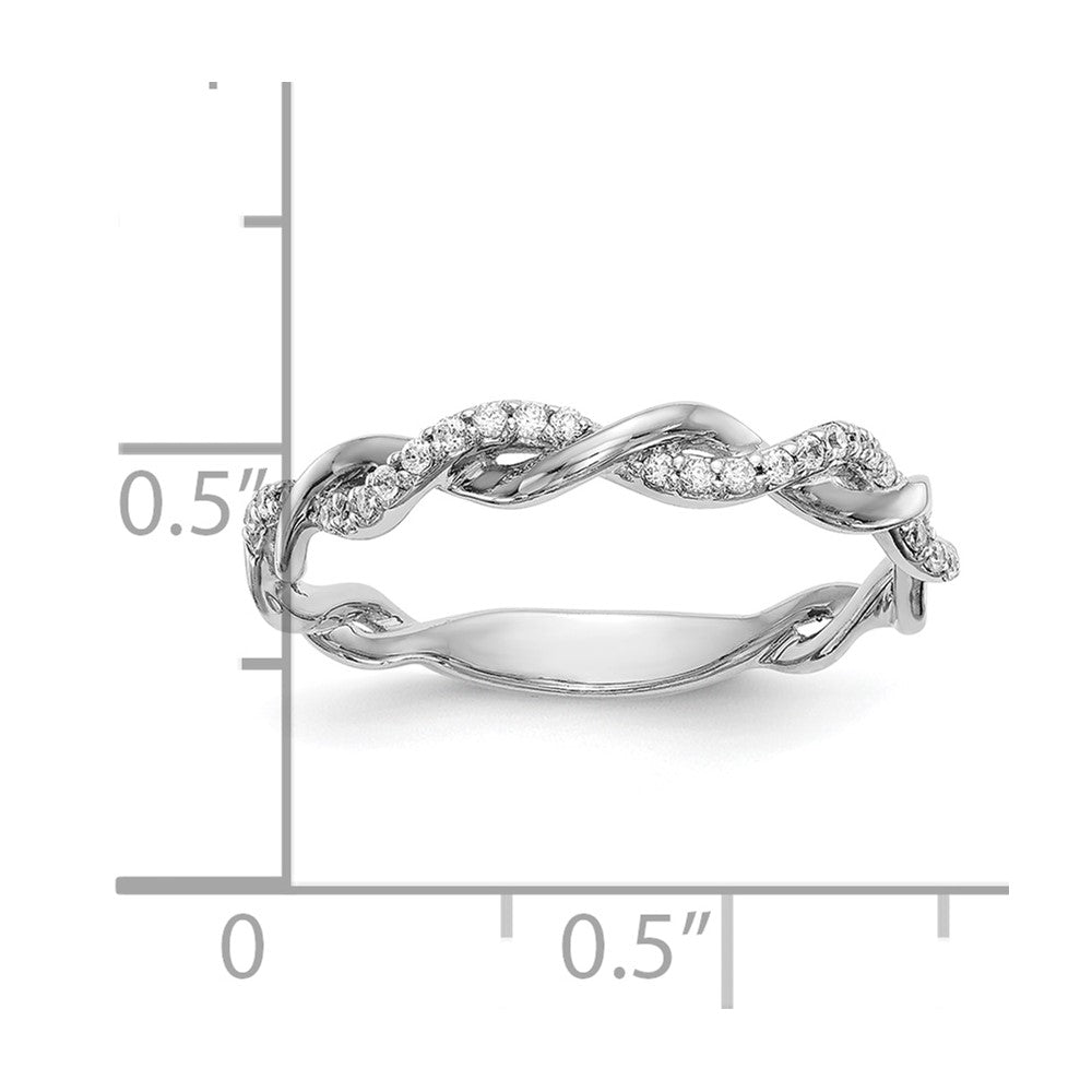 14K White Gold Real Diamond Wedding Band