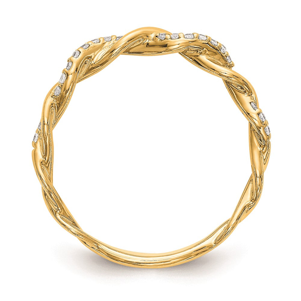 14k Yellow Gold Real Diamond Wedding Band
