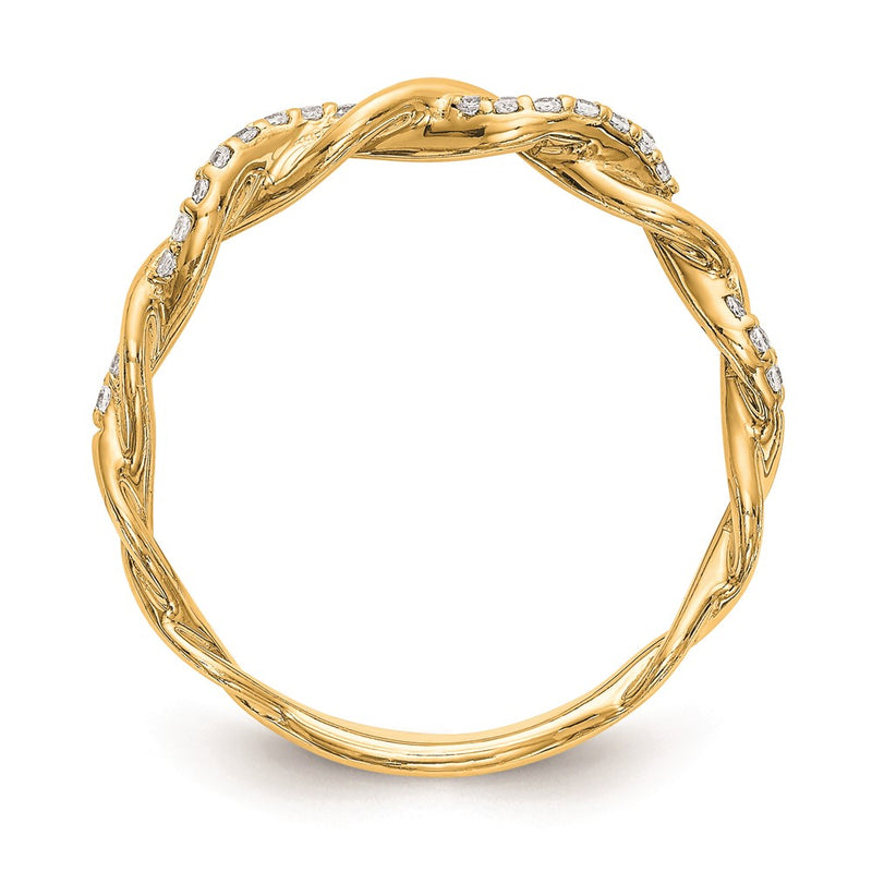 14k Yellow Gold Real Diamond Wedding Band