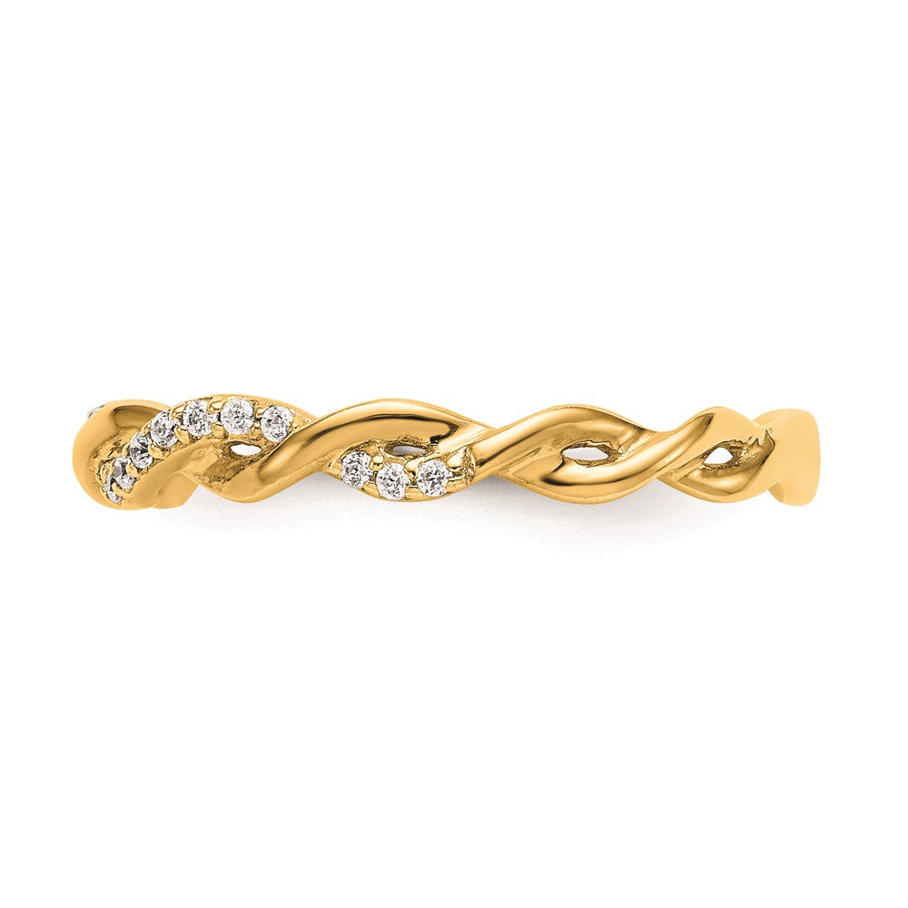 14k Yellow Gold Real Diamond Wedding Band